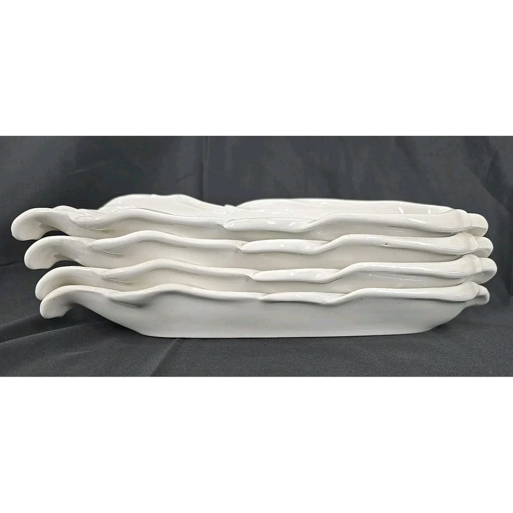 VINTAGE Corn on the Cob Porcelain Serving Bowl set‎ of 4 MADE IN USA!